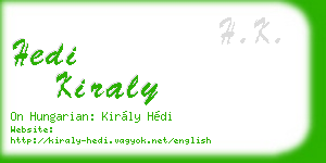hedi kiraly business card